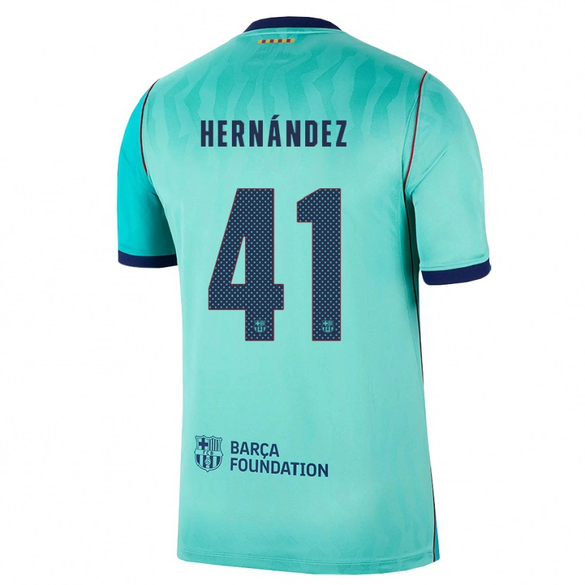 Danxen Heren Juan Hernández #41 Aqua Donker Turquoise Koninklijk Blauw Thuisshirt Derde Tenue 2026/27 T-Shirt België