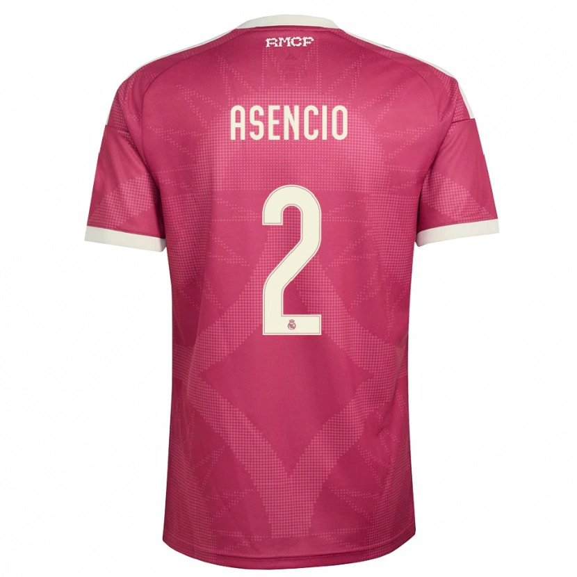 Danxen Heren Raúl Asencio #2 Bleek Violet Rood Wit Thuisshirt Derde Tenue 2026/27 T-Shirt België