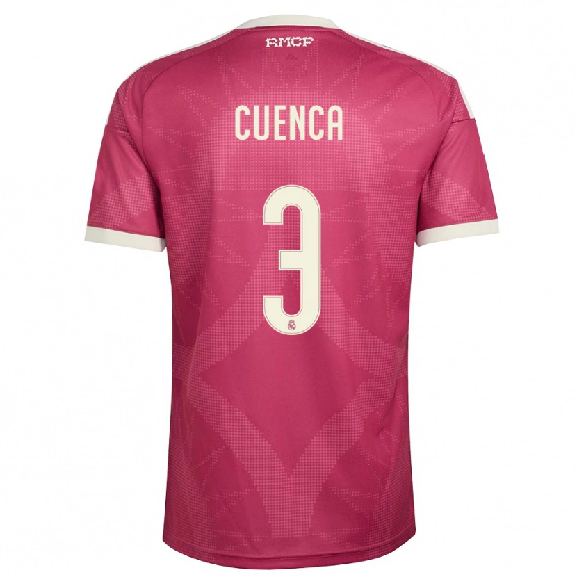 Danxen Heren David Cuenca #3 Bleek Violet Rood Wit Thuisshirt Derde Tenue 2026/27 T-Shirt België