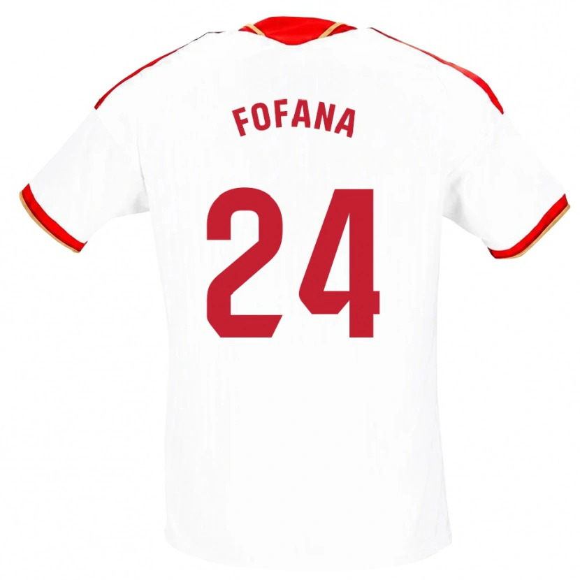 Danxen Heren Youssouf Fofana #24 Wit Rood Thuisshirt Thuistenue 2026/27 T-Shirt België