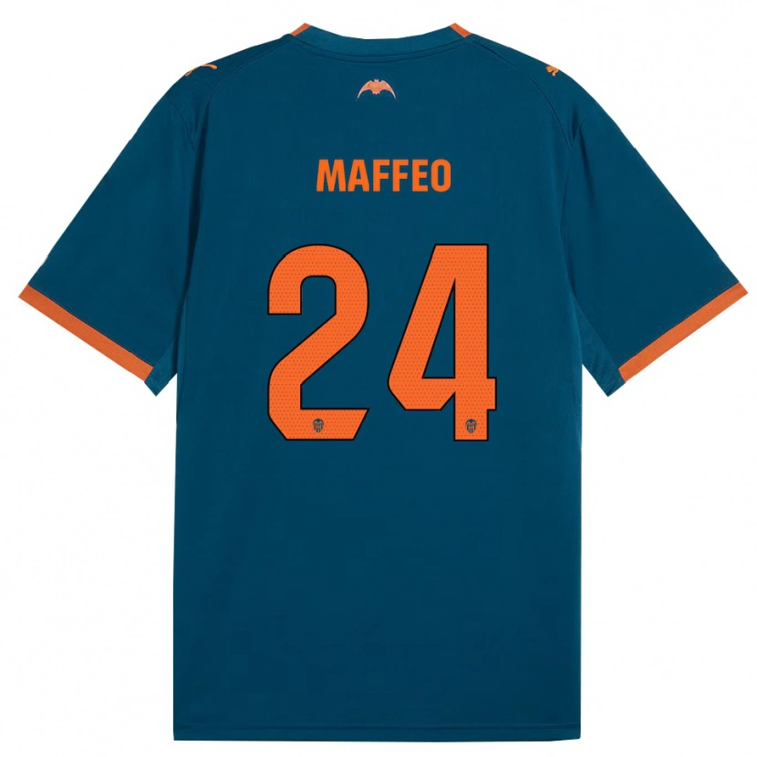 Danxen Heren Pablo Maffeo #24 Staalblauw Oranje Uitshirt Uittenue 2026/27 T-Shirt België