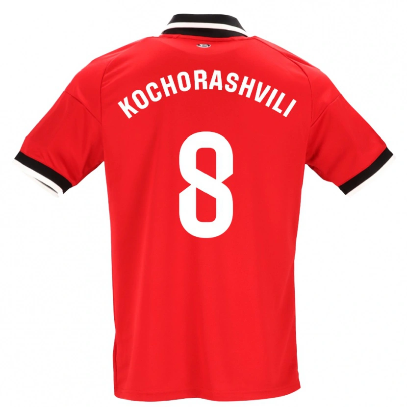 Danxen Dames Giorgi Kochorashvili #8 Zwart Wit Rood Uitshirt Uittenue 2026/27 T-Shirt België
