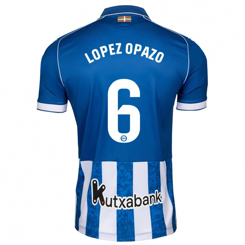 Danxen Dames Nayadet Zulema Lopez Opazo #6 Blauw Wit Zwart Thuisshirt Thuistenue 2026/27 T-Shirt België