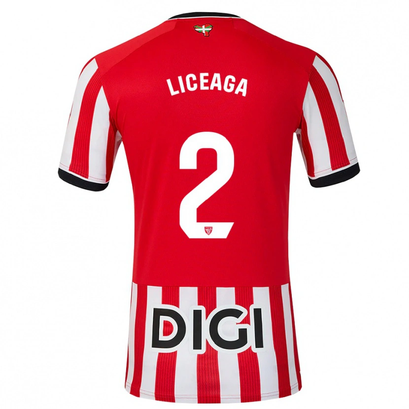 Danxen Dames Urko Liceaga #2 Rood Zwart Wit Thuisshirt Thuistenue 2026/27 T-Shirt België
