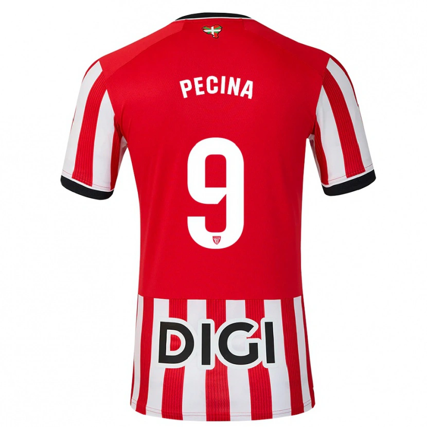 Danxen Dames Ander Peciña #9 Rood Zwart Wit Thuisshirt Thuistenue 2026/27 T-Shirt België