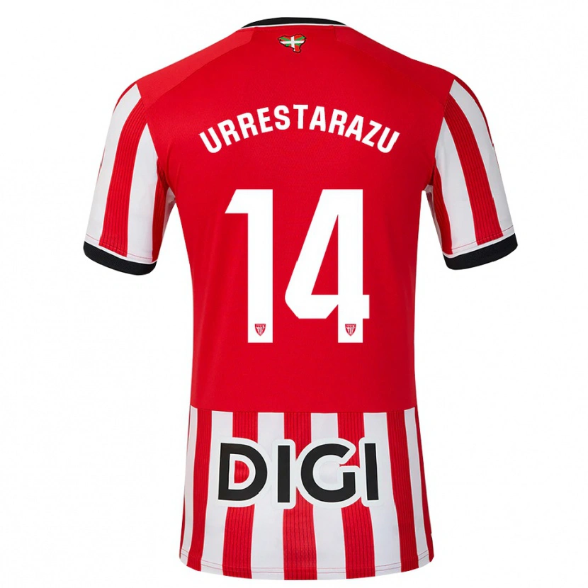 Danxen Dames Mikel Urrestarazu #14 Rood Zwart Wit Thuisshirt Thuistenue 2026/27 T-Shirt België