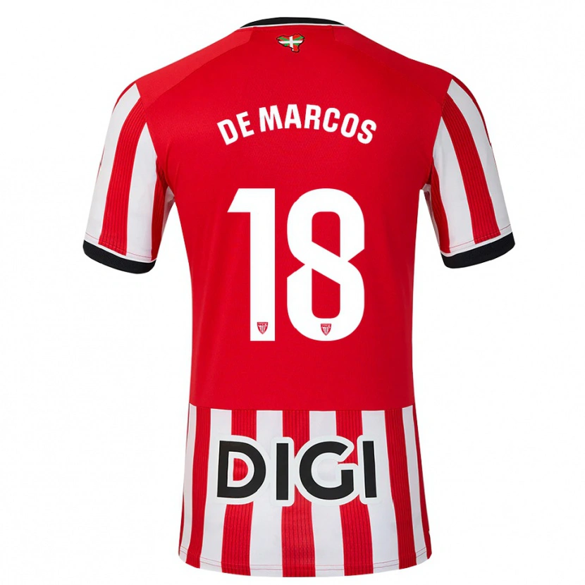 Danxen Dames Oscar De Marcos #18 Rood Zwart Wit Thuisshirt Thuistenue 2026/27 T-Shirt België