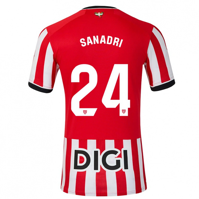 Danxen Dames Sanadri #24 Rood Zwart Wit Thuisshirt Thuistenue 2026/27 T-Shirt België