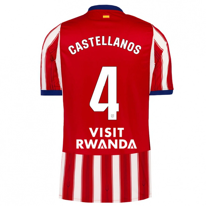 Danxen Dames Iván Castellanos #4 Koninklijk Blauw Rood Wit Thuisshirt Thuistenue 2026/27 T-Shirt België
