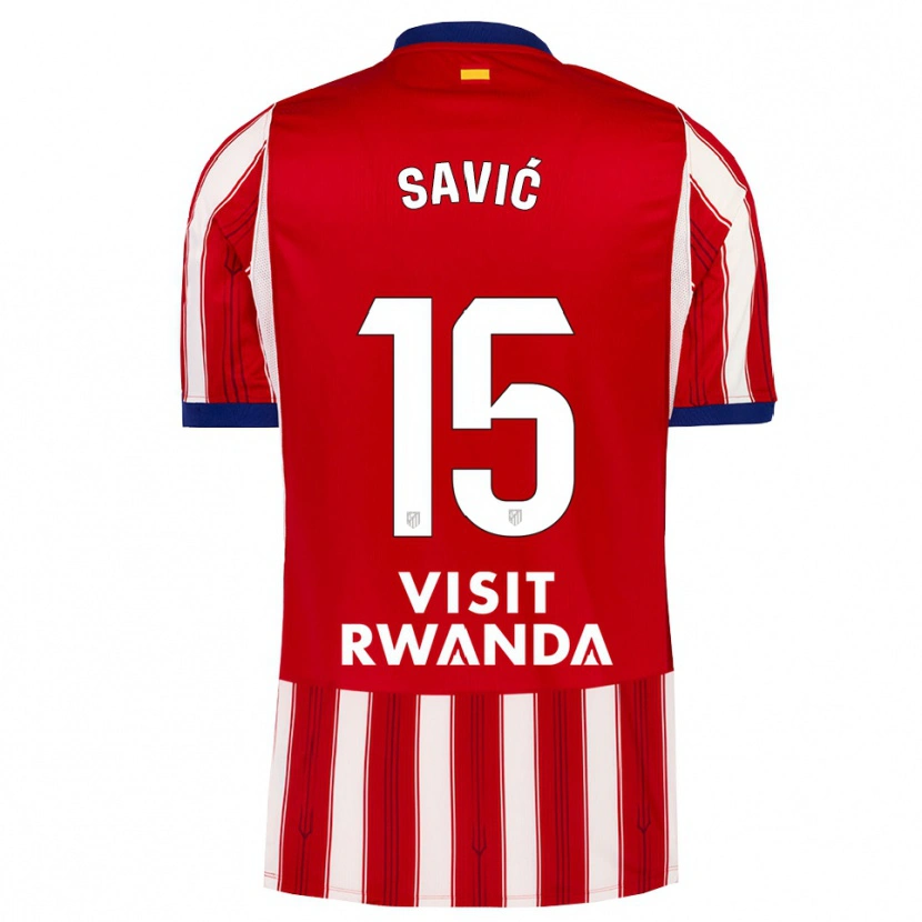 Danxen Dames Stefan Savic #15 Koninklijk Blauw Rood Wit Thuisshirt Thuistenue 2026/27 T-Shirt België