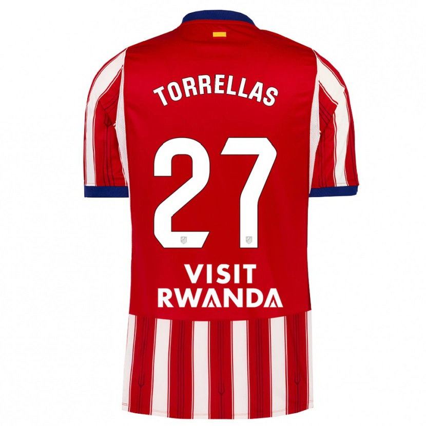 Danxen Dames Óscar Torrellas #27 Koninklijk Blauw Rood Wit Thuisshirt Thuistenue 2026/27 T-Shirt België
