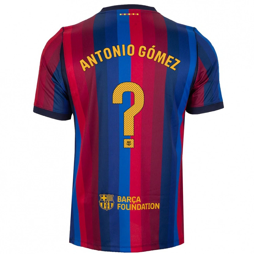 Danxen Dames Antonio Gómez #0 Koninklijk Blauw Rood Geel Thuisshirt Thuistenue 2026/27 T-Shirt België