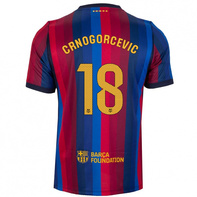 Danxen Dames Ana-Maria Crnogorcevic #18 Koninklijk Blauw Rood Geel Thuisshirt Thuistenue 2026/27 T-Shirt België