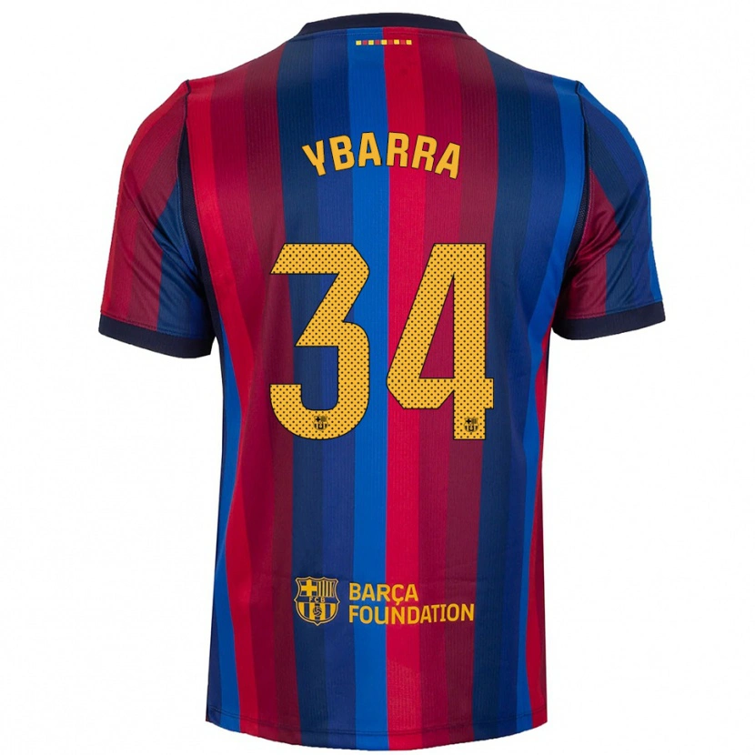 Danxen Dames Juan Ybarra #34 Koninklijk Blauw Rood Geel Thuisshirt Thuistenue 2026/27 T-Shirt België