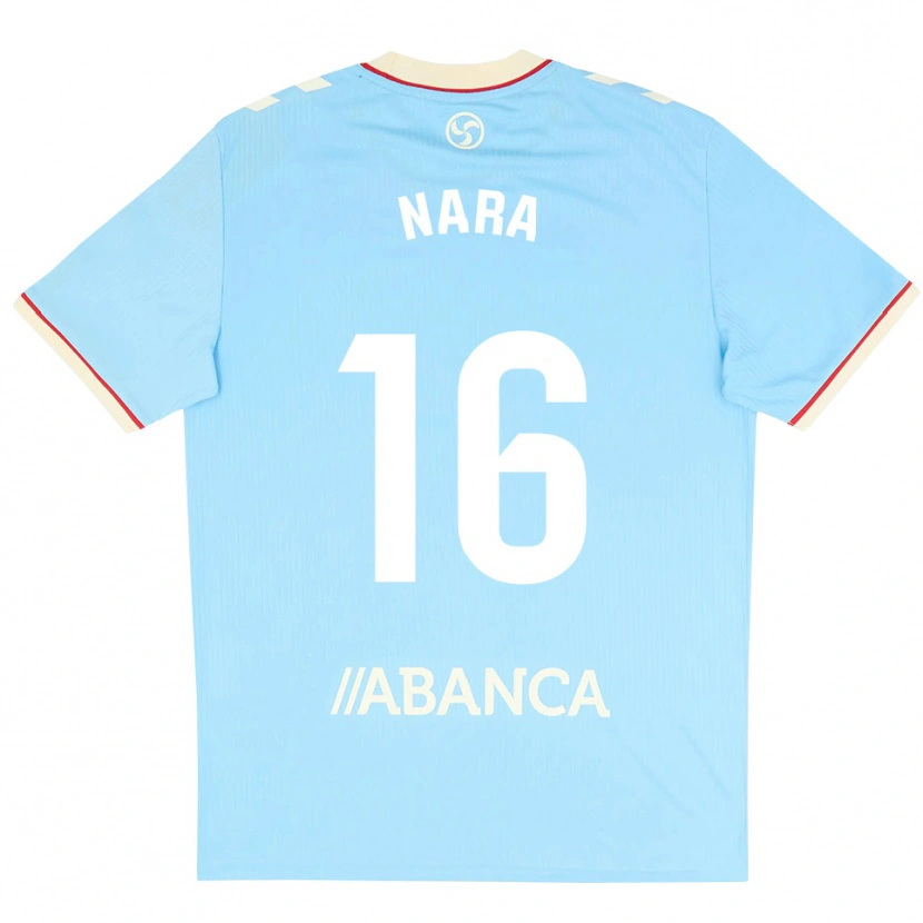 Danxen Dames Nara Fernández #16 Hemelsblauw Wit Rood Thuisshirt Thuistenue 2026/27 T-Shirt België