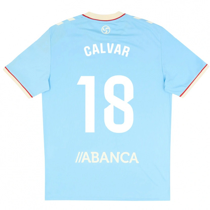 Danxen Dames María Calvar #18 Hemelsblauw Wit Rood Thuisshirt Thuistenue 2026/27 T-Shirt België