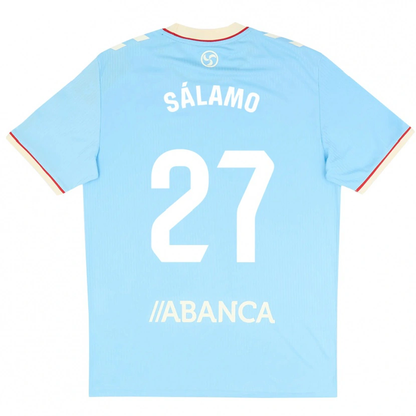 Danxen Dames Jorge Sálamo #27 Hemelsblauw Wit Rood Thuisshirt Thuistenue 2026/27 T-Shirt België