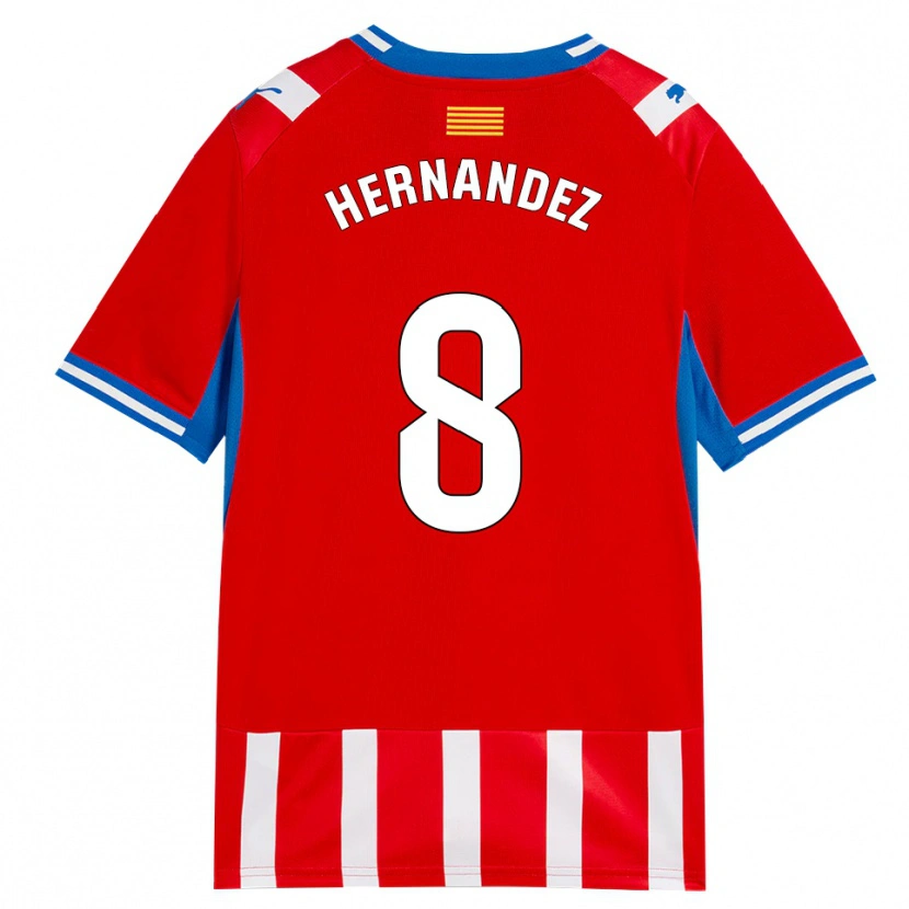 Danxen Dames Sofia Hernández #8 Rood Wit Hemelsblauw Thuisshirt Thuistenue 2026/27 T-Shirt België