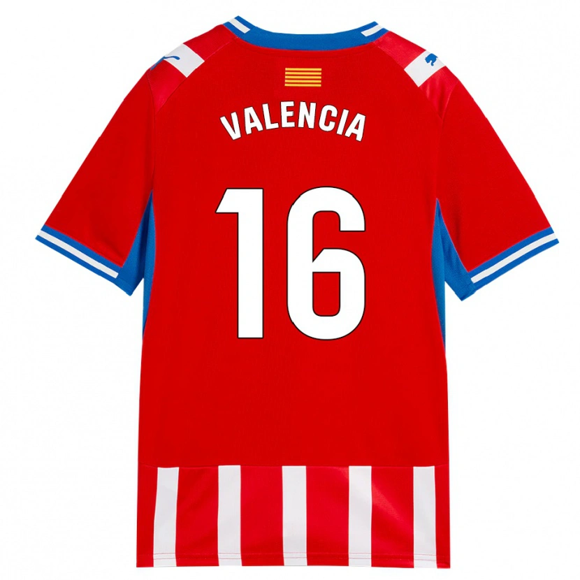 Danxen Dames Carla Valencia #16 Rood Wit Hemelsblauw Thuisshirt Thuistenue 2026/27 T-Shirt België