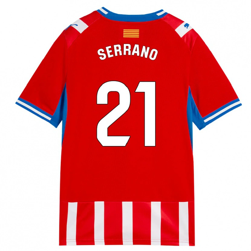 Danxen Dames Ot Serrano #21 Rood Wit Hemelsblauw Thuisshirt Thuistenue 2026/27 T-Shirt België
