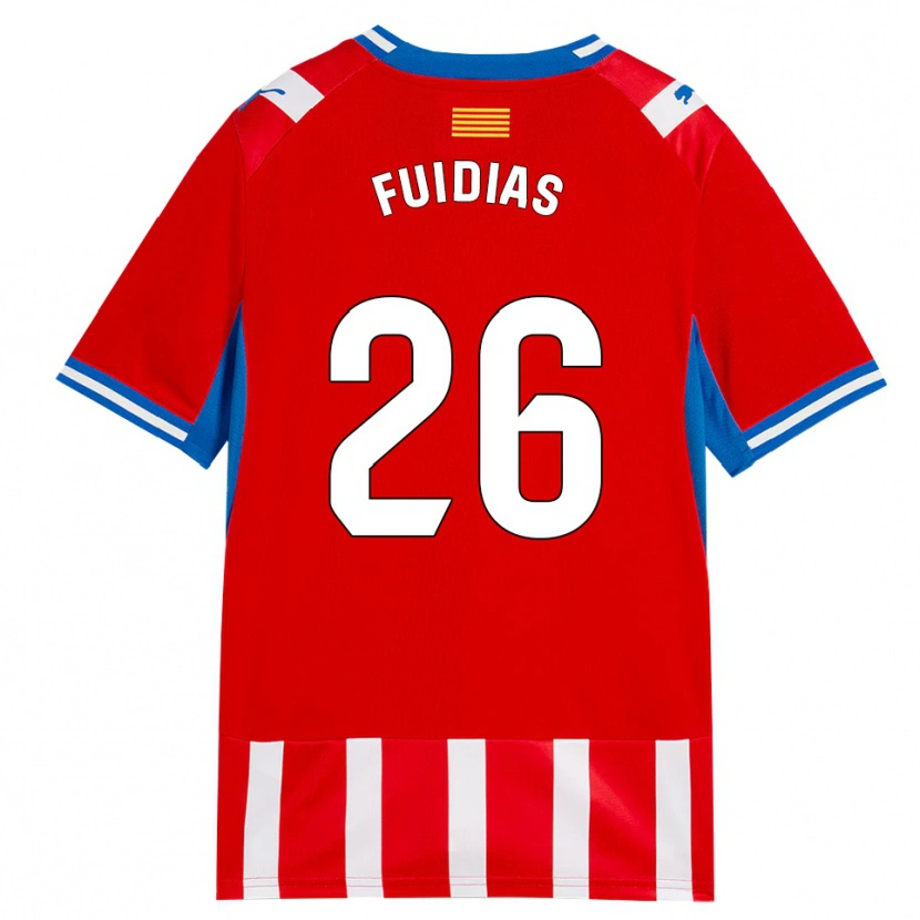 Danxen Dames Toni Fuidias #26 Rood Wit Hemelsblauw Thuisshirt Thuistenue 2026/27 T-Shirt België
