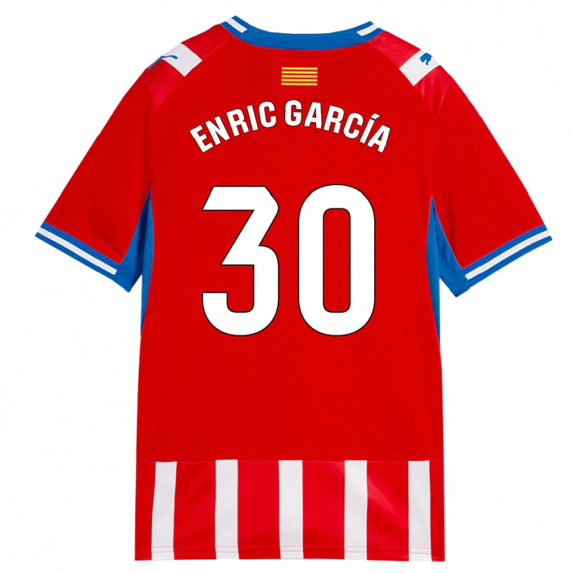 Danxen Dames Enric García #30 Rood Wit Hemelsblauw Thuisshirt Thuistenue 2026/27 T-Shirt België