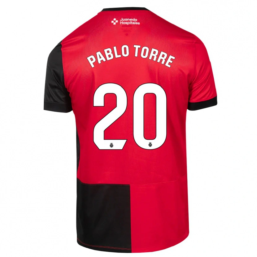 Danxen Dames Pablo Torre #20 Zwart Rood Wit Thuisshirt Thuistenue 2026/27 T-Shirt België