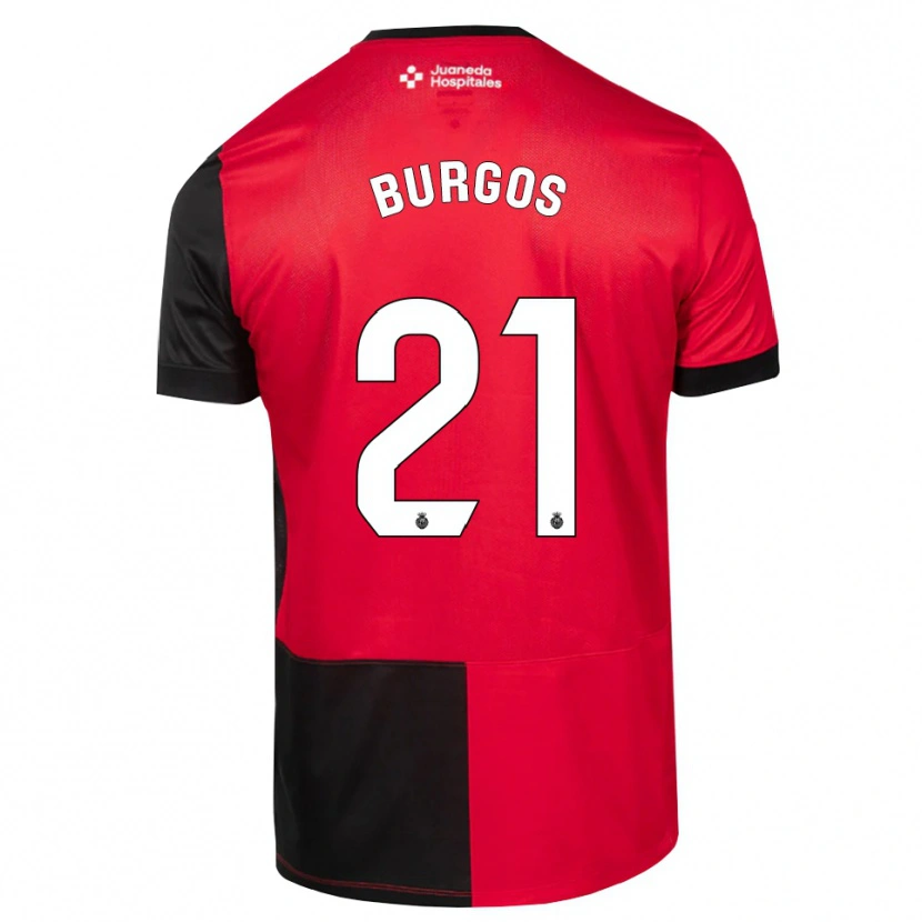 Danxen Dames Hugo Burgos #21 Zwart Rood Wit Thuisshirt Thuistenue 2026/27 T-Shirt België