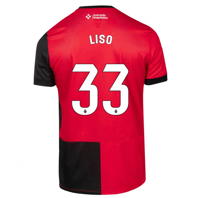 Danxen Dames Adrián Liso #33 Zwart Rood Wit Thuisshirt Thuistenue 2026/27 T-Shirt België