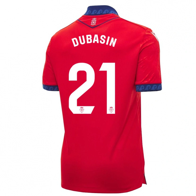 Danxen Dames Jonathan Dubasin #21 Rood Marineblauw Wit Thuisshirt Thuistenue 2026/27 T-Shirt België