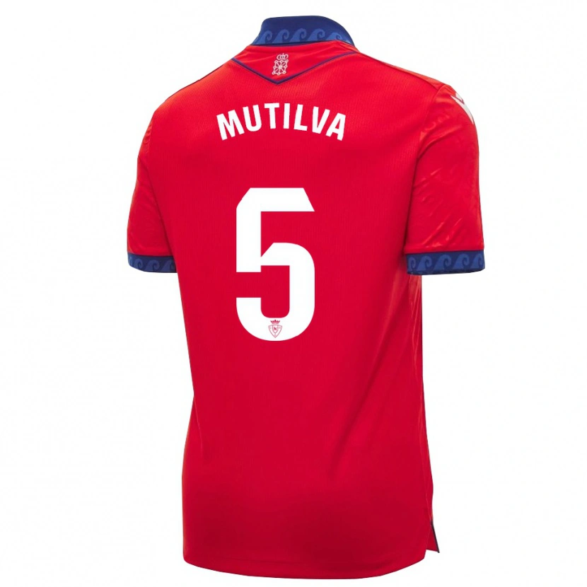 Danxen Dames Christian Mutilva #5 Rood Marineblauw Wit Thuisshirt Thuistenue 2026/27 T-Shirt België