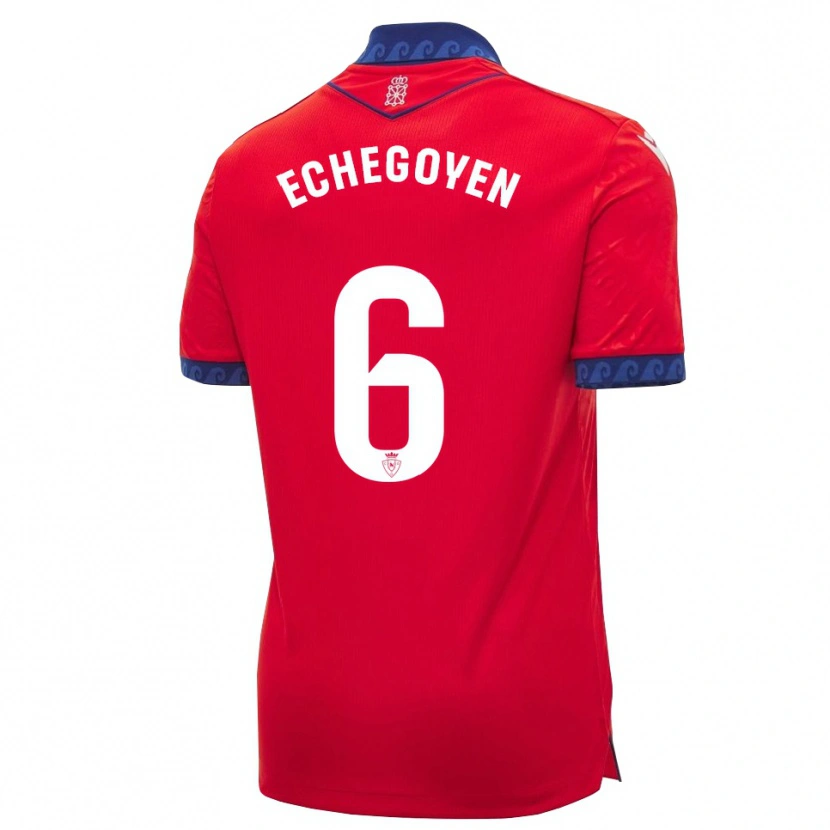 Danxen Dames Mauro Echegoyen #6 Rood Marineblauw Wit Thuisshirt Thuistenue 2026/27 T-Shirt België