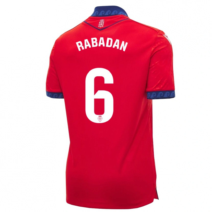 Danxen Dames David Rabadán #6 Rood Marineblauw Wit Thuisshirt Thuistenue 2026/27 T-Shirt België