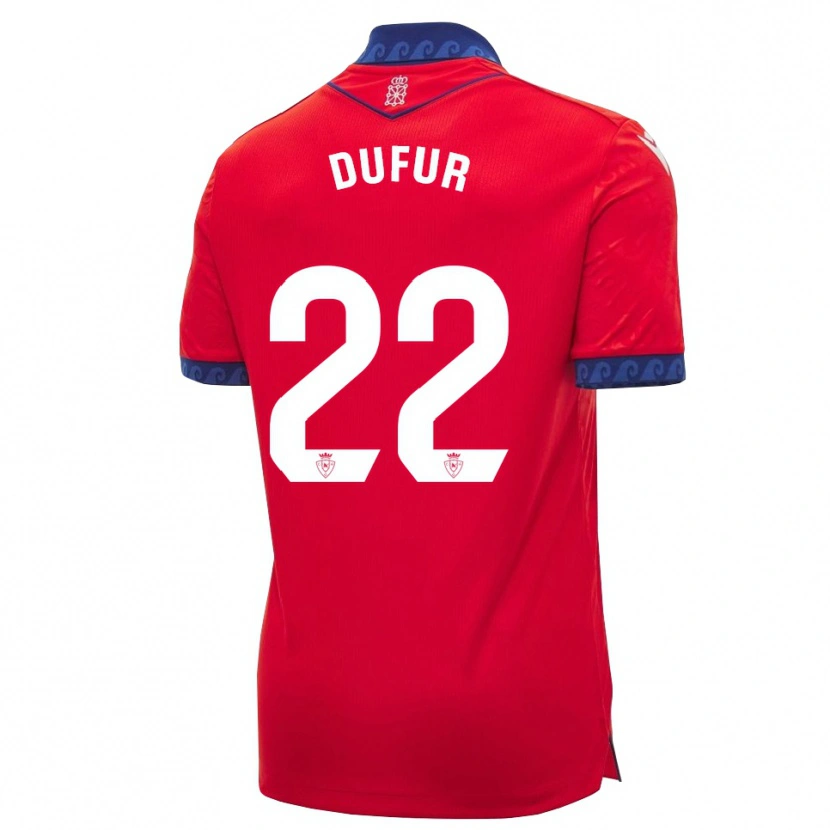 Danxen Dames Ander Dufur #22 Rood Marineblauw Wit Thuisshirt Thuistenue 2026/27 T-Shirt België