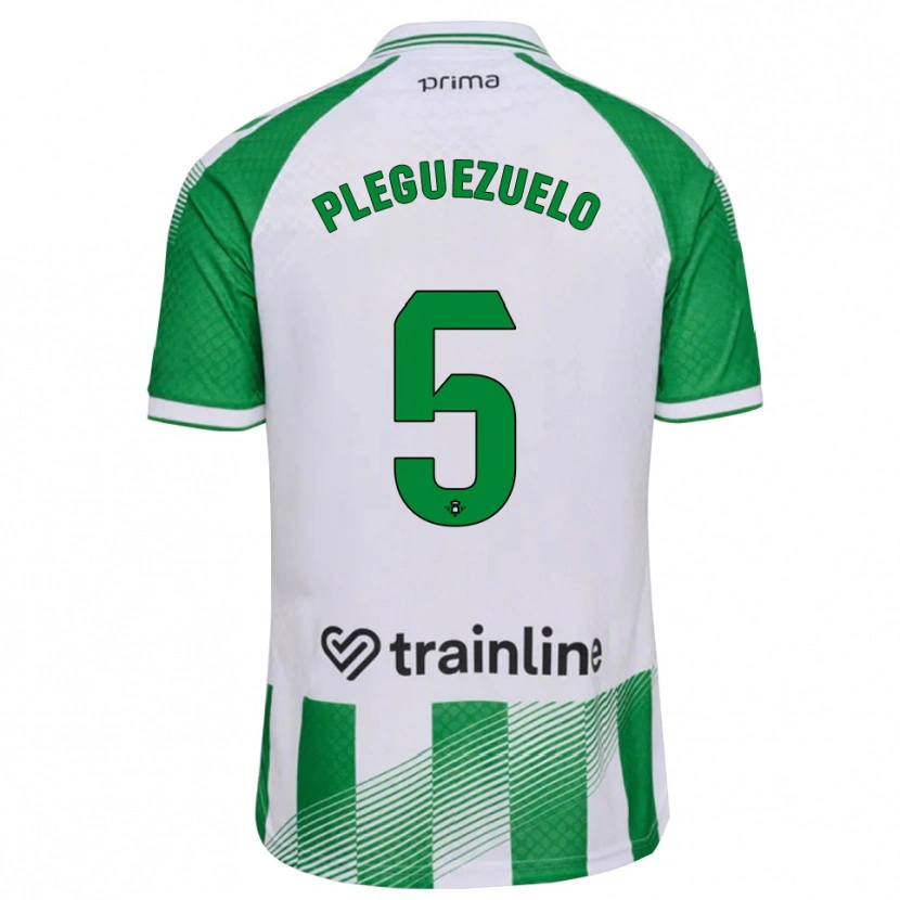 Danxen Dames Xavi Pleguezuelo #5 Lichtgroen Zwart Wit Thuisshirt Thuistenue 2026/27 T-Shirt België
