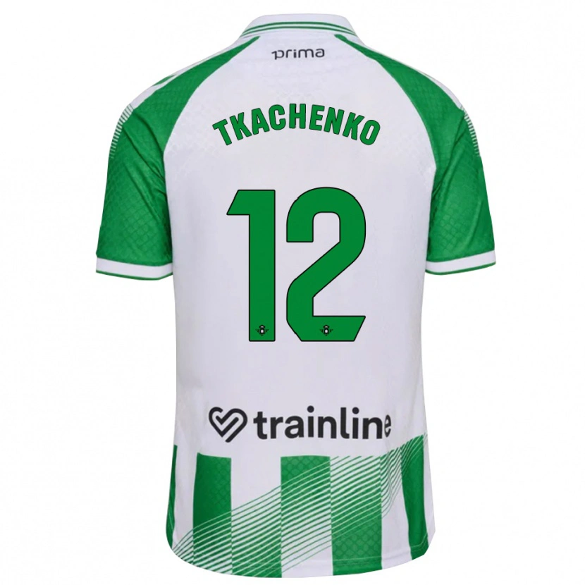 Danxen Dames Fedir Tkachenko #12 Lichtgroen Zwart Wit Thuisshirt Thuistenue 2026/27 T-Shirt België