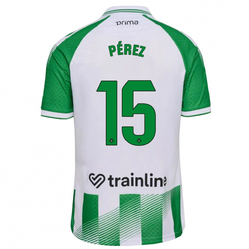 Danxen Dames Álex Pérez #15 Lichtgroen Zwart Wit Thuisshirt Thuistenue 2026/27 T-Shirt België