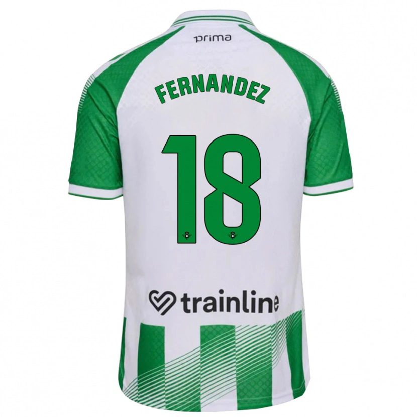 Danxen Dames Nicolás Fernández #18 Lichtgroen Zwart Wit Thuisshirt Thuistenue 2026/27 T-Shirt België