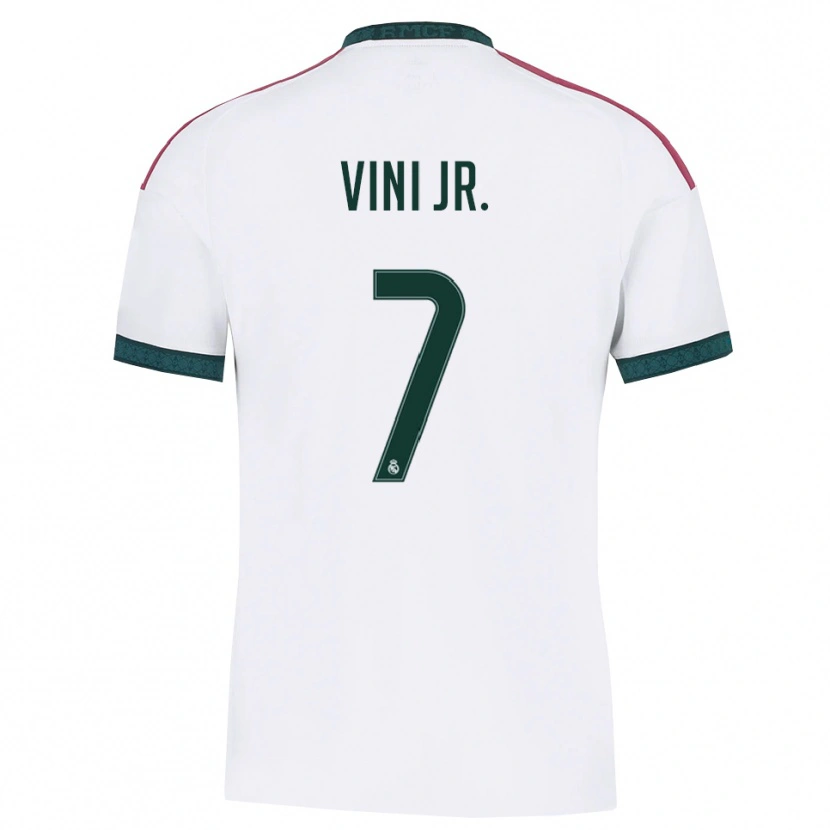 Danxen Dames Vinicius Junior #7 Donkergroen Wit Rood Thuisshirt Thuistenue 2026/27 T-Shirt België