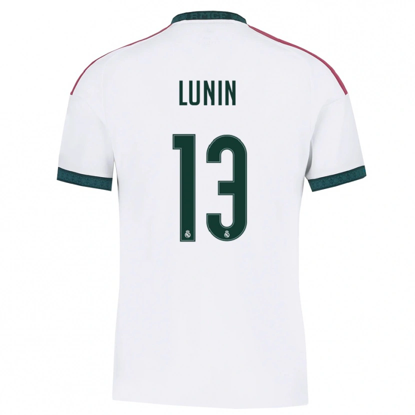Danxen Dames Andriy Lunin #13 Donkergroen Wit Rood Thuisshirt Thuistenue 2026/27 T-Shirt België