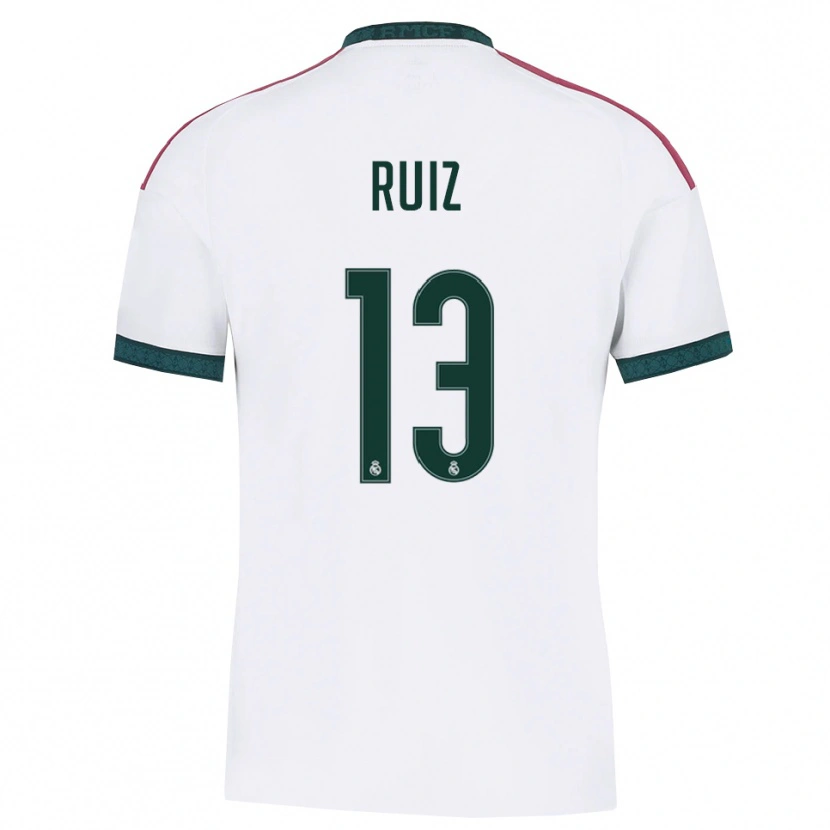 Danxen Dames Guillermo Ruiz #13 Donkergroen Wit Rood Thuisshirt Thuistenue 2026/27 T-Shirt België