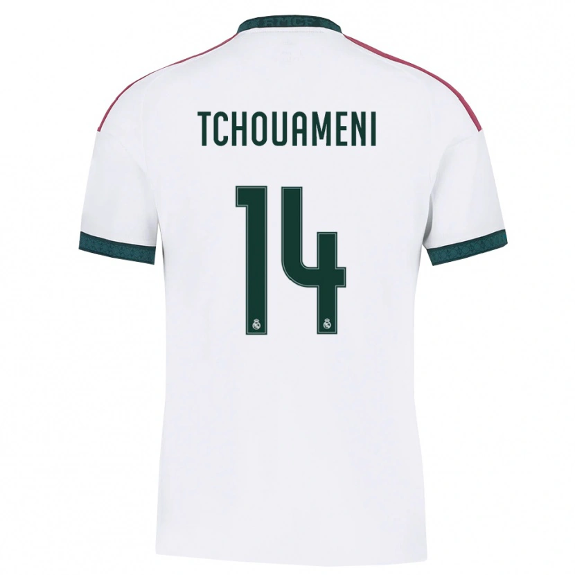 Danxen Dames Aurélien Tchouaméni #14 Donkergroen Wit Rood Thuisshirt Thuistenue 2026/27 T-Shirt België