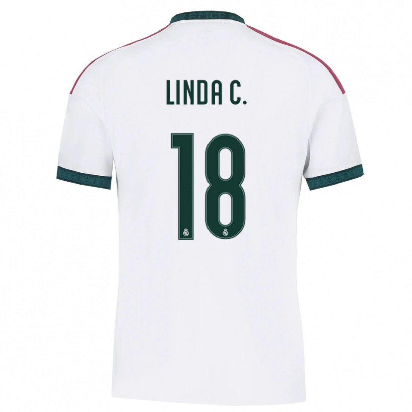 Danxen Dames Linda Caicedo #18 Donkergroen Wit Rood Thuisshirt Thuistenue 2026/27 T-Shirt België