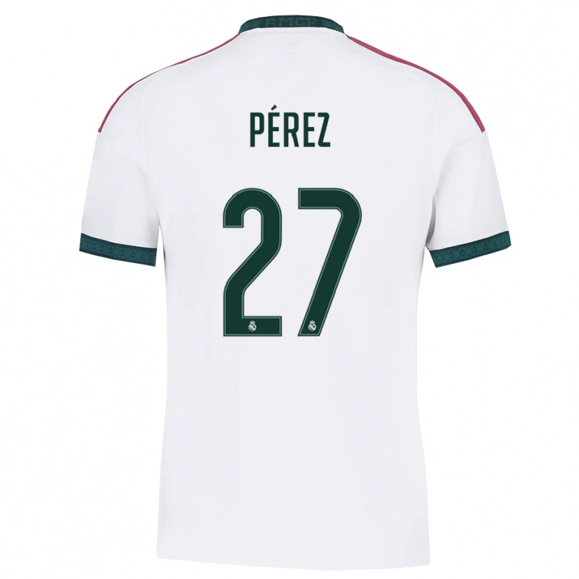 Danxen Dames Adrián Pérez #27 Donkergroen Wit Rood Thuisshirt Thuistenue 2026/27 T-Shirt België