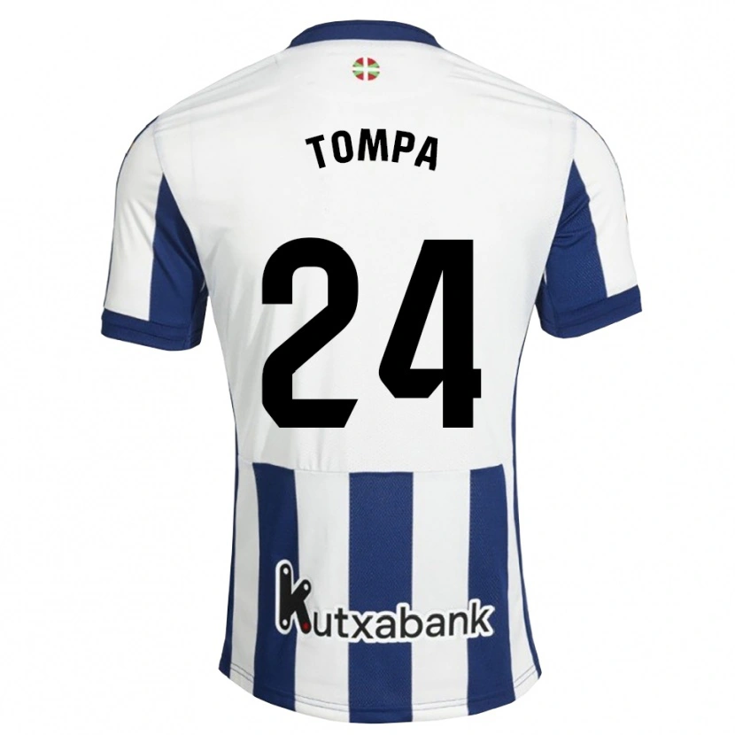 Danxen Dames Ákos Tompa #24 Marineblauw Wit Goudenrood Thuisshirt Thuistenue 2026/27 T-Shirt België