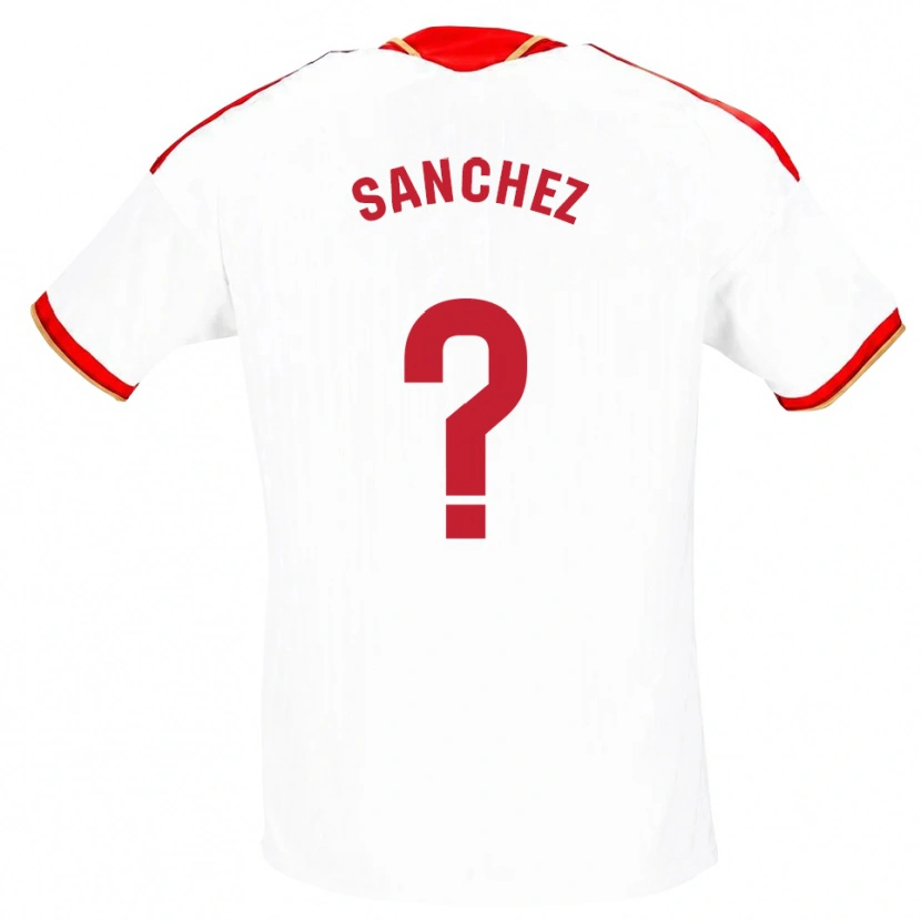 Danxen Dames Carlos Sanchez #0 Wit Rood Thuisshirt Thuistenue 2026/27 T-Shirt België