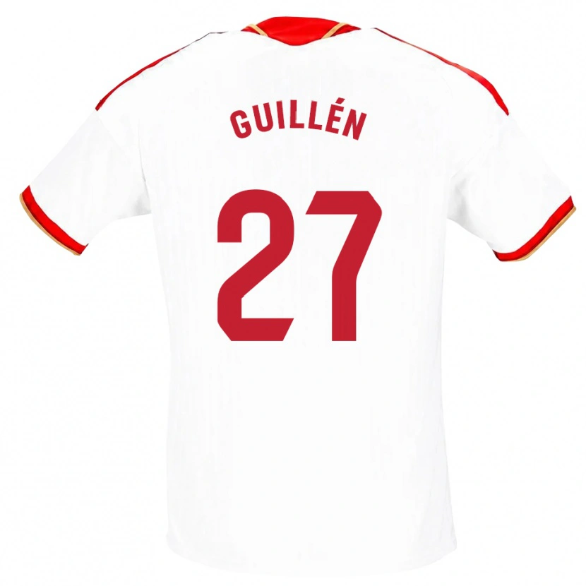 Danxen Dames Nico Guillén #27 Wit Rood Thuisshirt Thuistenue 2026/27 T-Shirt België