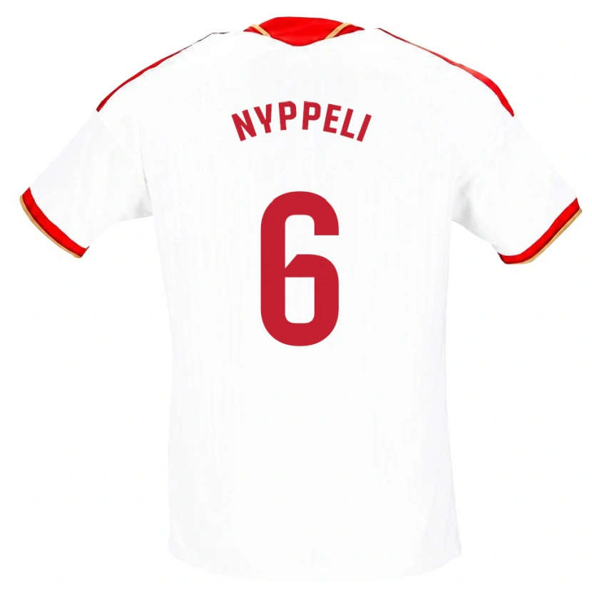 Danxen Dames Ramón Nyppeli #6 Wit Rood Thuisshirt Thuistenue 2026/27 T-Shirt België