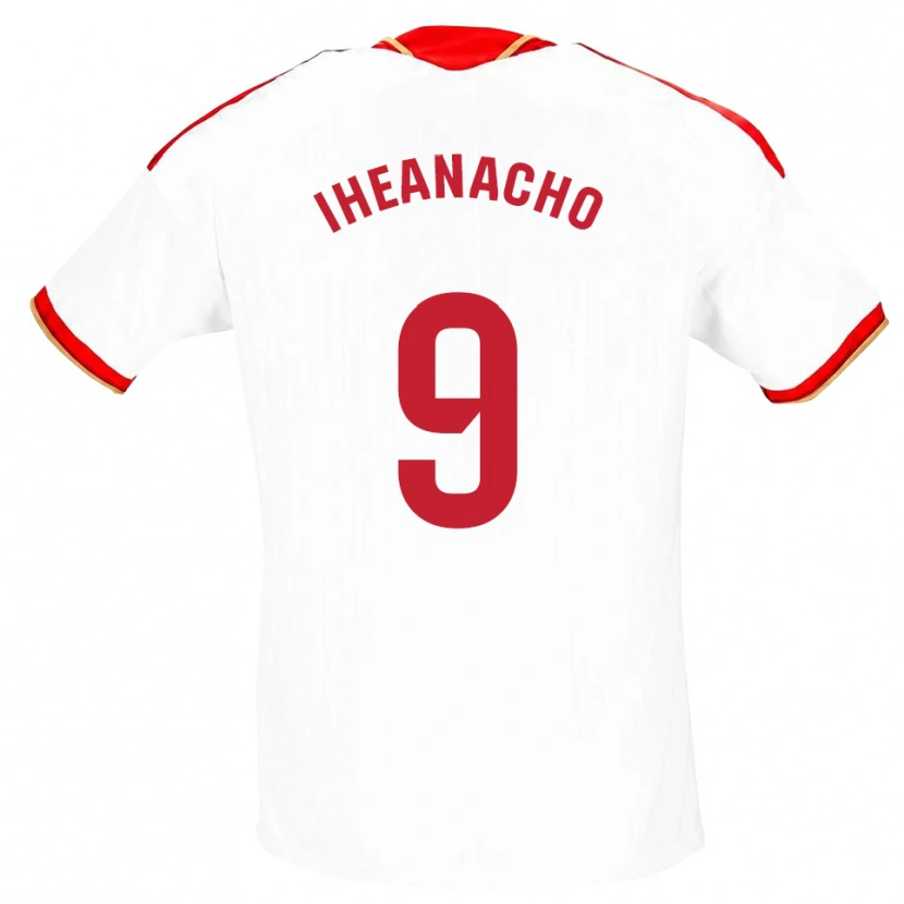 Danxen Dames Kelechi Iheanacho #9 Wit Rood Thuisshirt Thuistenue 2026/27 T-Shirt België