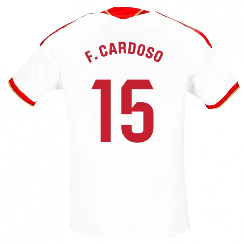 Danxen Dames Fábio Cardoso #15 Wit Rood Thuisshirt Thuistenue 2026/27 T-Shirt België